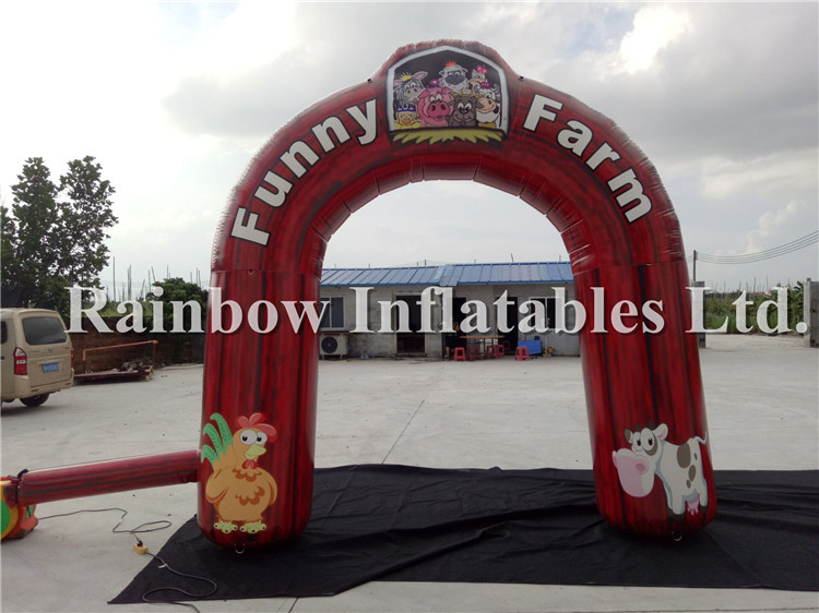 RB21043（9.7x6m）Inflatable Farm Arch for Advertising