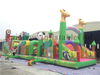RB5007（4x16x5m）Inflatable Jungle animal kids obstacle course