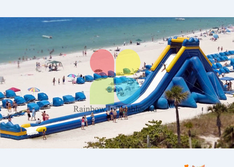 World S Largest Inflatable Hippo Water Slide Beach Huge Water Slide