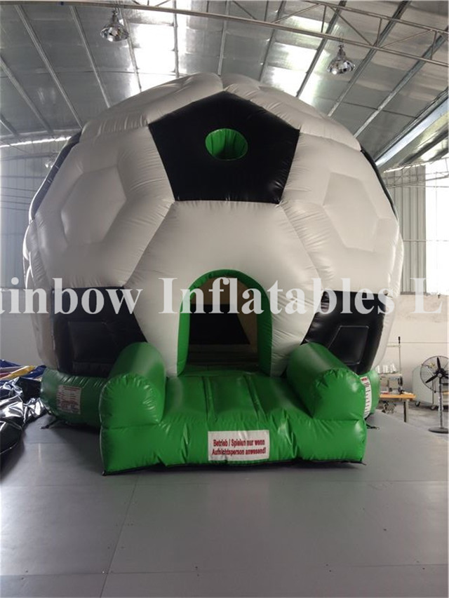 RB1015（4x4x3.6m）Inflatable Rainbow soccer bouncer for kids 