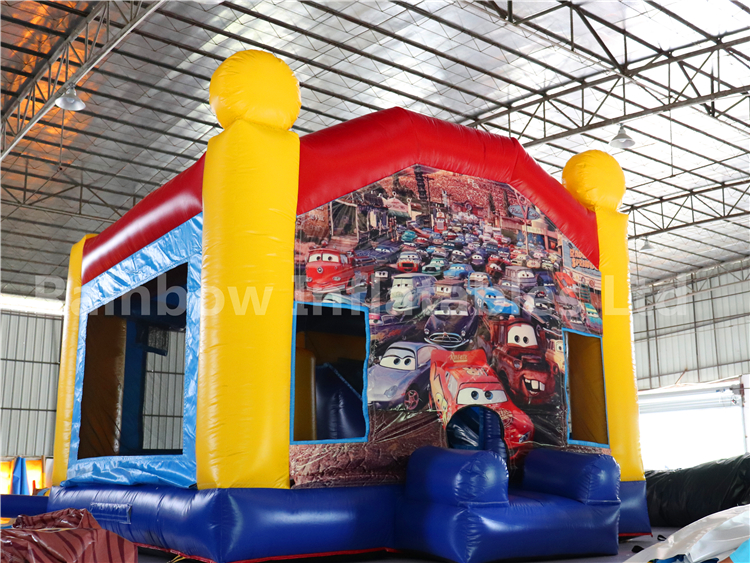 Outdoor Commercial Cars Theme Inflatable Castle for Kids