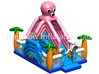 RB4051（7x10x6.5m） Inflatable rainbow ocean theme funcity /playground 