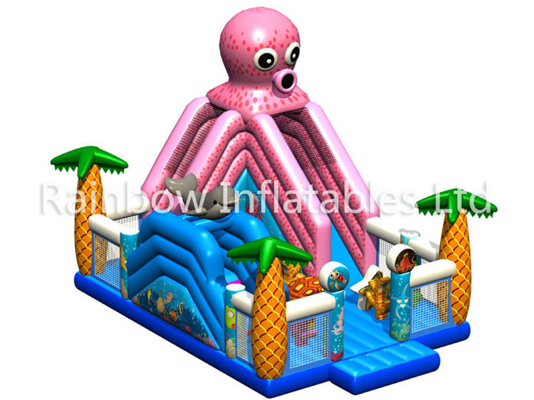 RB4051（7x10x6.5m） Inflatable rainbow ocean theme funcity /playground 