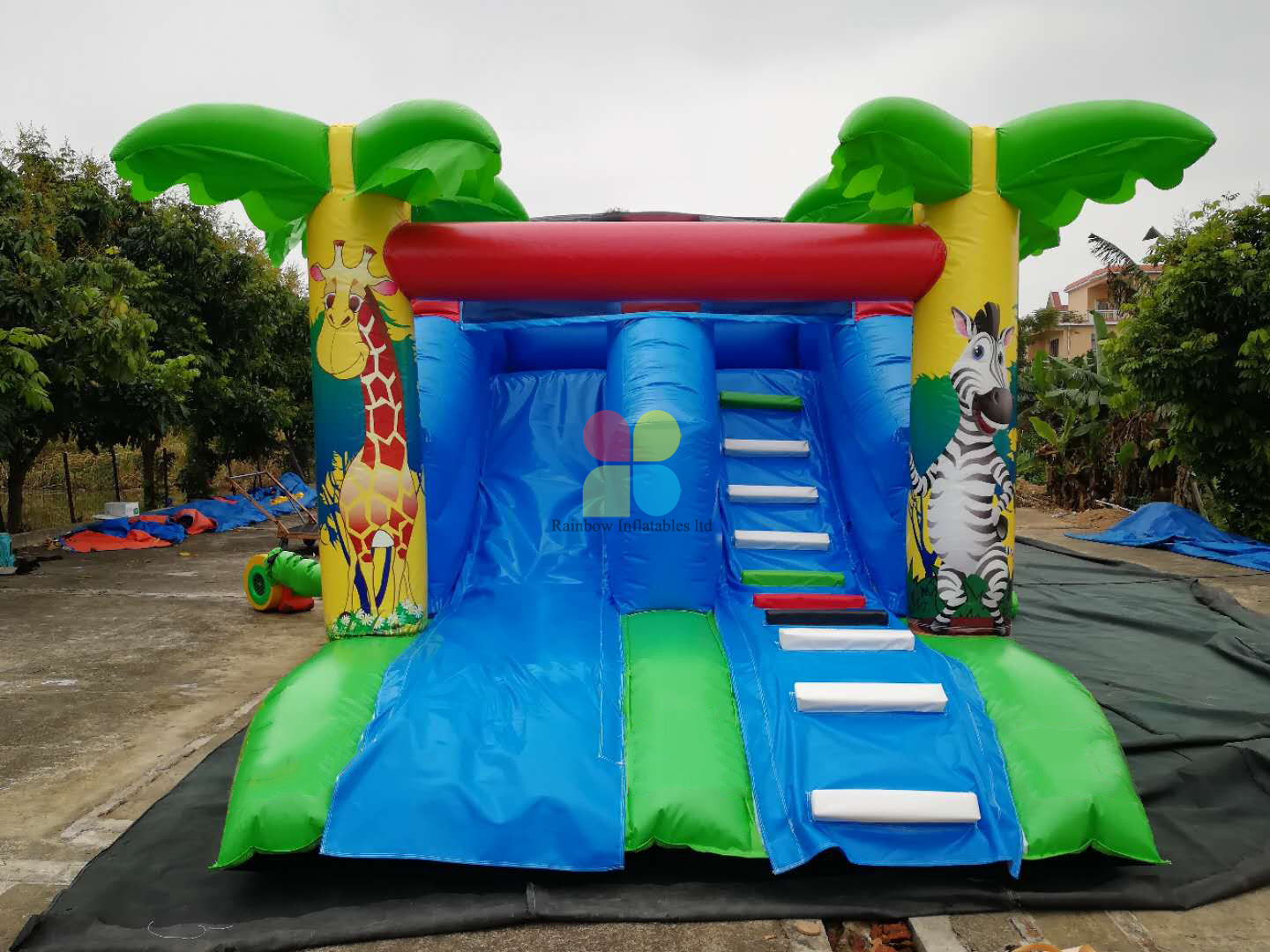 Small Size Inflatable Jungle Dray Slide Indoor Game