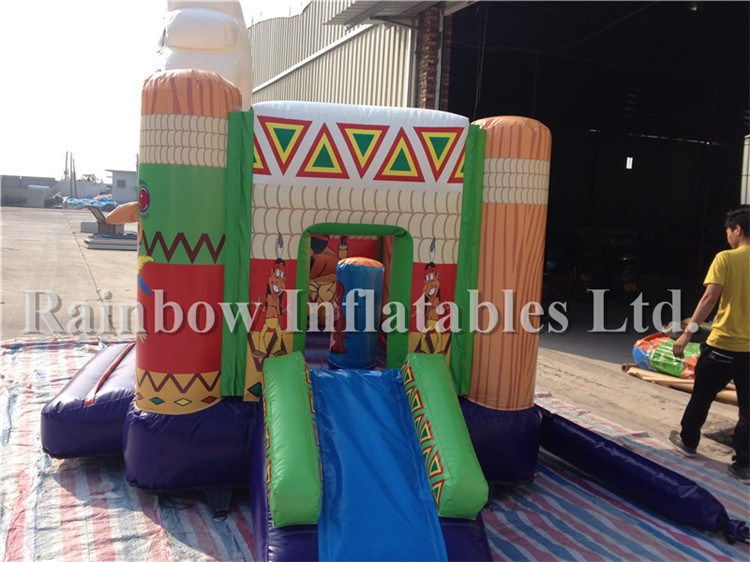RB1058（3.8x2m）Inflatable Rainbow Kids bouncy castle 