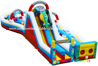 RB5001 （7x17x5.5m）Inflatable Colorful new design long obstacle courses equipment
