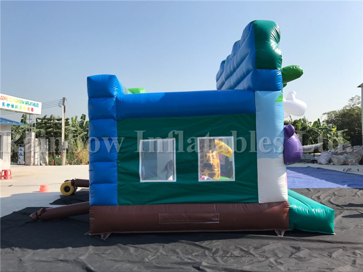 Outdoor Commercial Jungle Animal Combo Inflatable Bouncers