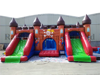 Large Outdoor Inflatable Pirate Theme Bounce Playground for Children