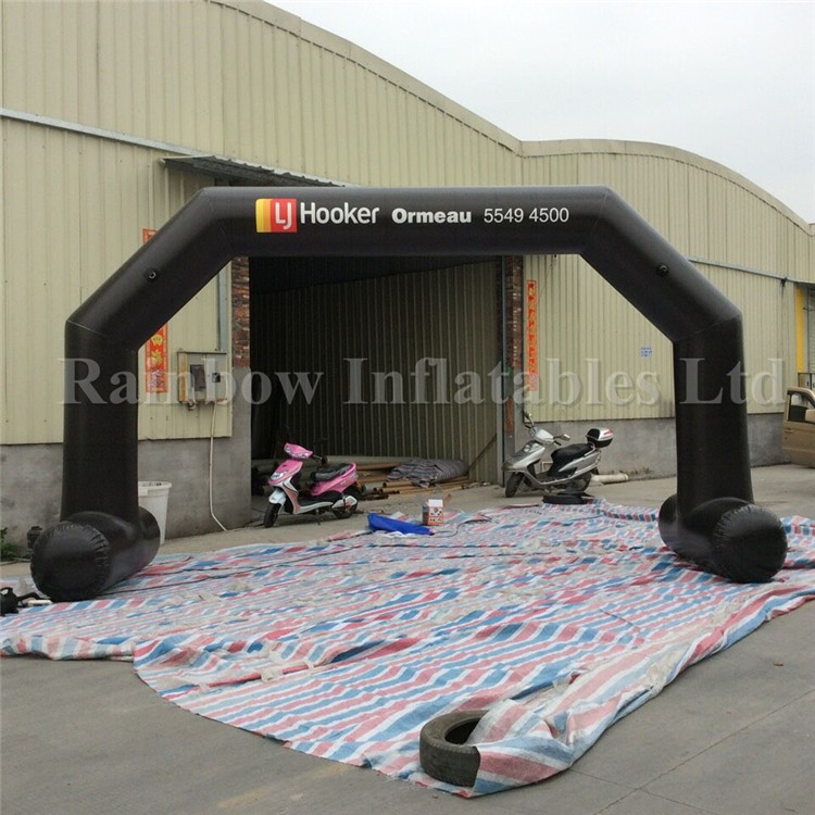 RB21027（9x4m） Inflatable Black Arch for Advertising for sale