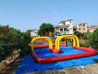 Outdoor Game Inflatable Sport Game Racing Track For Go Cart For Zorb Ball 
