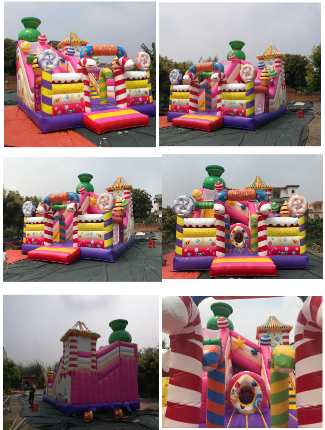 Rainbow Inflatable candy playground