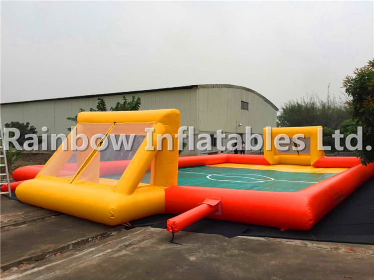 Popular Commercial Inflatable Football Court Soccer Arena Inflatable Soccer Field,water Futsal Challenge Game, 12x6m Water Soccer Game