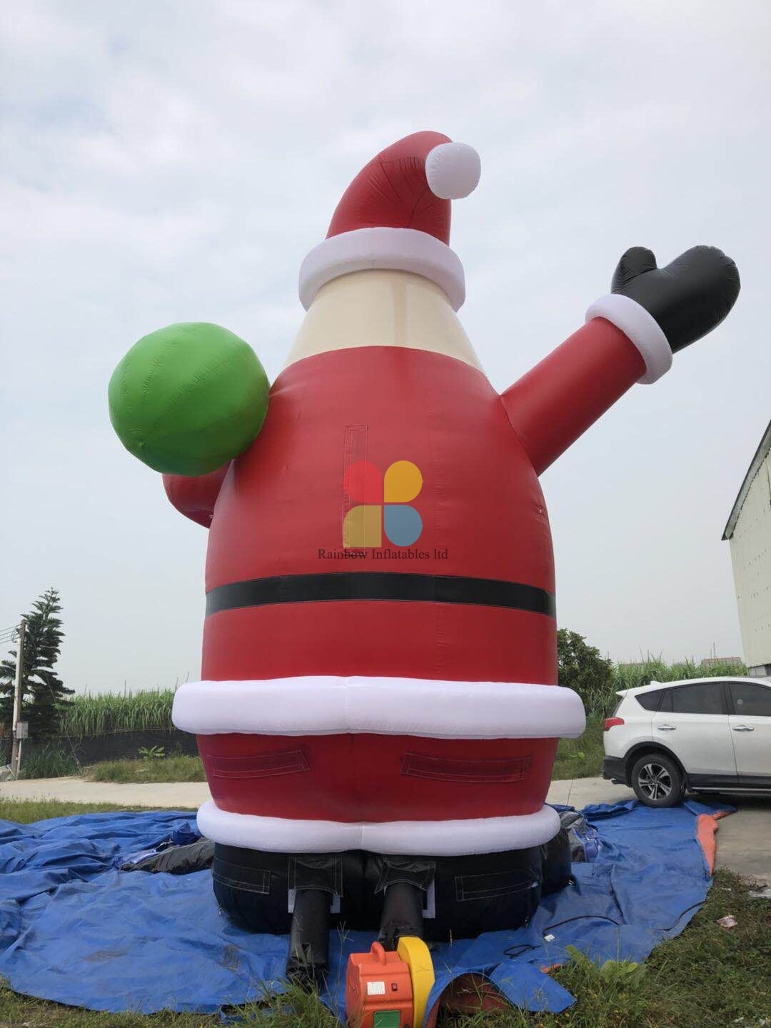 Holiday Christmas Man Blow Up Santa Claus Inflatables For Event Advertise
