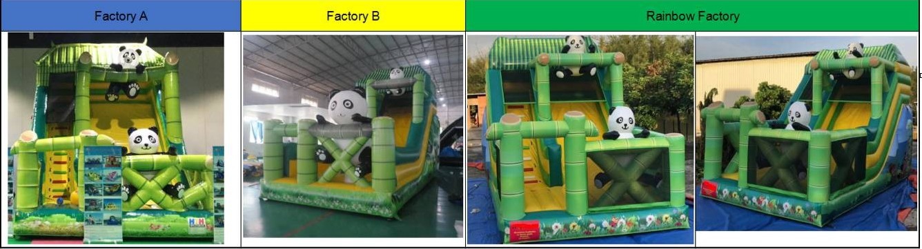 panda inflatables slide