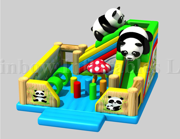 New Design Commercial Inflatable Panda Bounce Playground for Kids