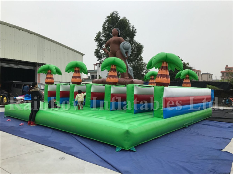 Customized Outdoor Inflatable Wild Theme Bungee Run Running Track for Kids