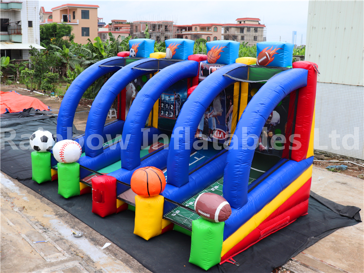 Popular Commercial Inflatable Basketball Games Sport Play Games for Rental, Ball Shooting Sports