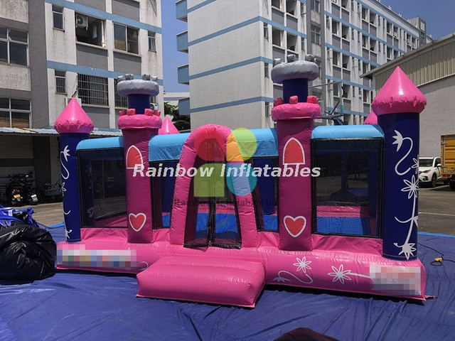 Rainbow Inflatable Princess Castle