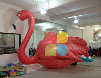 Customized LED Inflatable 3D Red Flamingo Model for Outdoor Decoration 