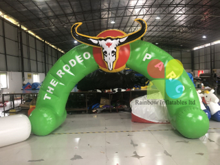 Customized Bull Inflatable Air Arch PVC Inflatable Doorway For Advertising 