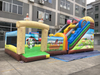 12X5X6.9m Happy farm style inflatable slide with bouncer, funny and attractive jumper 
