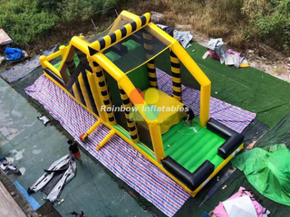 Commercial High Jump Freefalll Air Bag with Climbing And Slide 