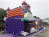 Inflatable Castle Warrior Dinosaur Slide Obstacle-Rainbow Inflatables