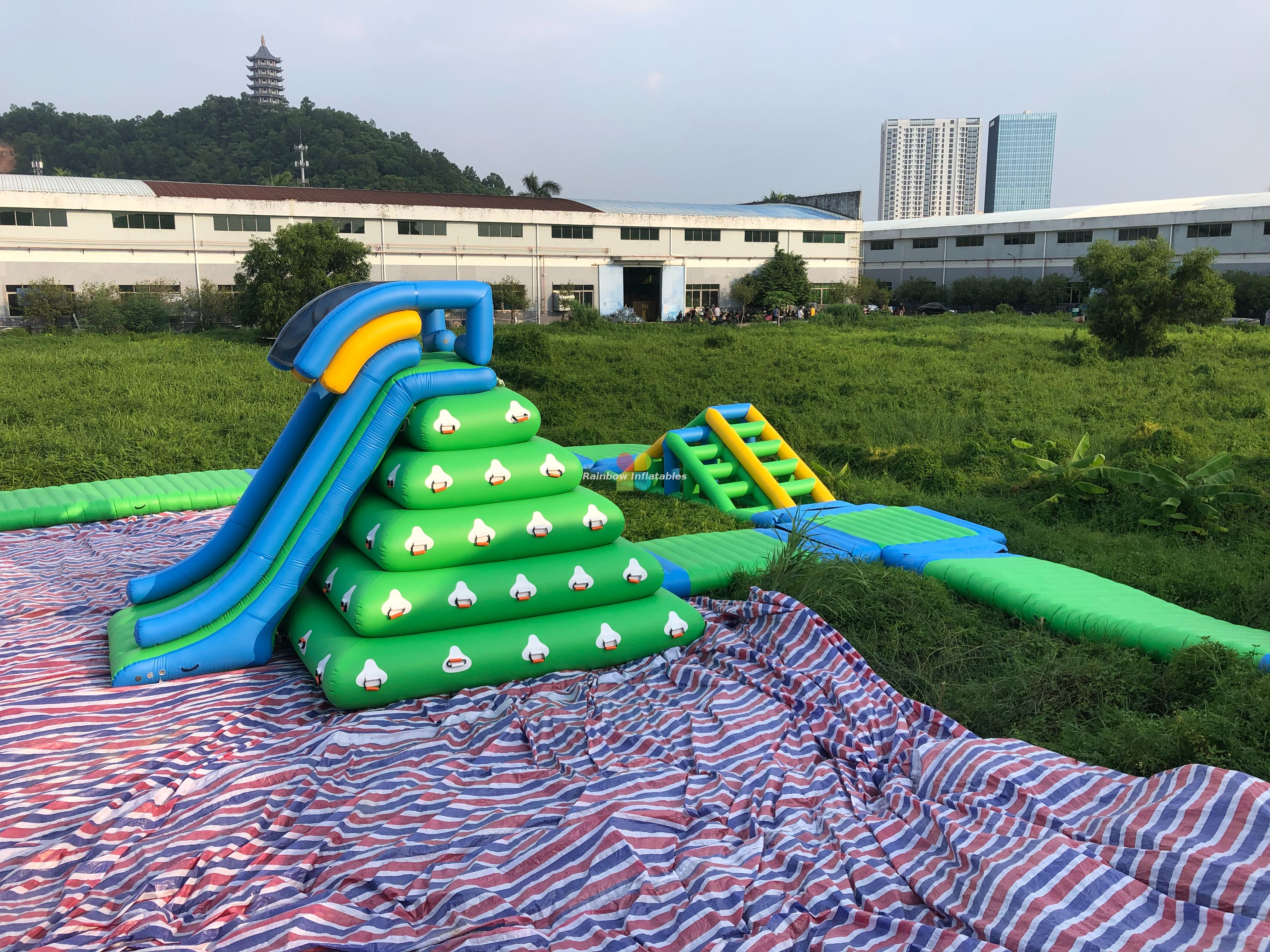  Inflatable Floating Water Climbing Ladder Water Slide for Adults 