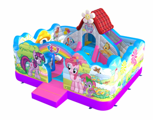 commercial inflatable Little Pony theme park bouncy castle for kids