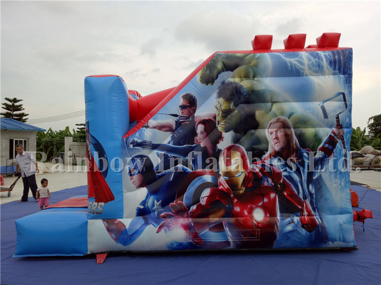Commercial Inflatable Avengers Theme Jumping Castle for Kids