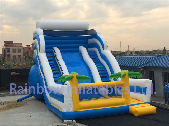 RB6094（10x4m ）Inflatable Ocean theme dry slide 