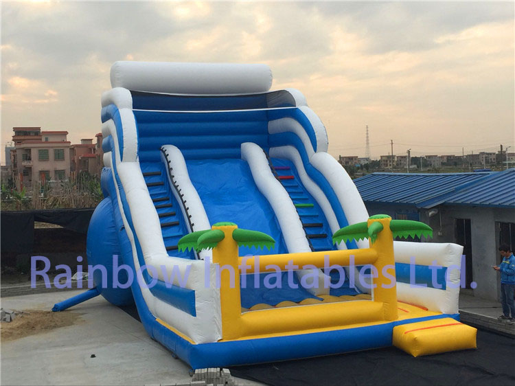 RB6094（10x4m ）Inflatable Ocean theme dry slide 