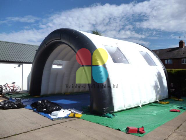 Rainbow Inflatable Tunnel Stage Cover Full Branded Building Tunnel with Net