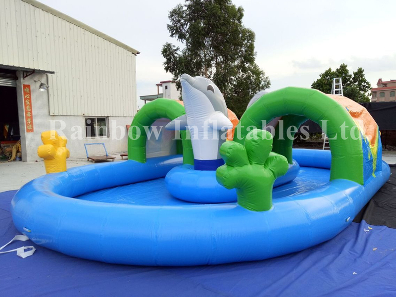 RB31045（10x6m）Inflatable Rainbow New Design Swimming Pool for sale 