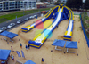 15m high adults giant inflatable triple water slide for water,FreeStyle Slides. Rainbow Inflatable giant water slide