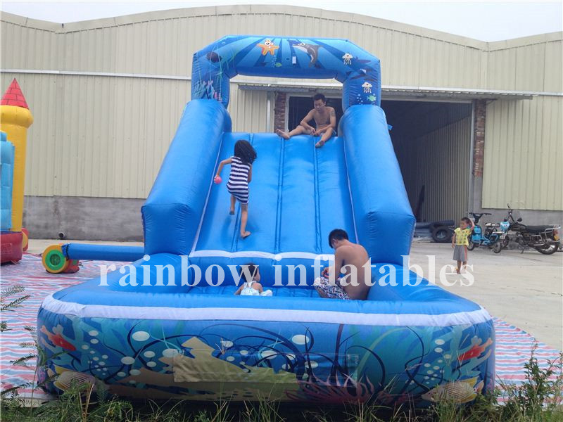 Sub 5 Box Water Inflatables Small Outdoor Inflatable Undersea Theme Water Slide For Kids from China ...