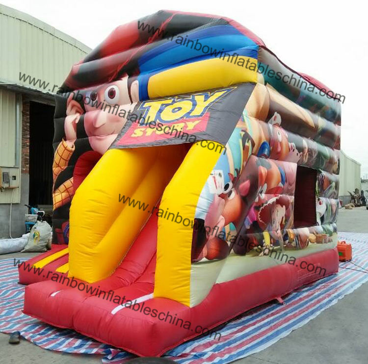 Inflatable Rainbiow Toy Story Bouncy Castle for Kids