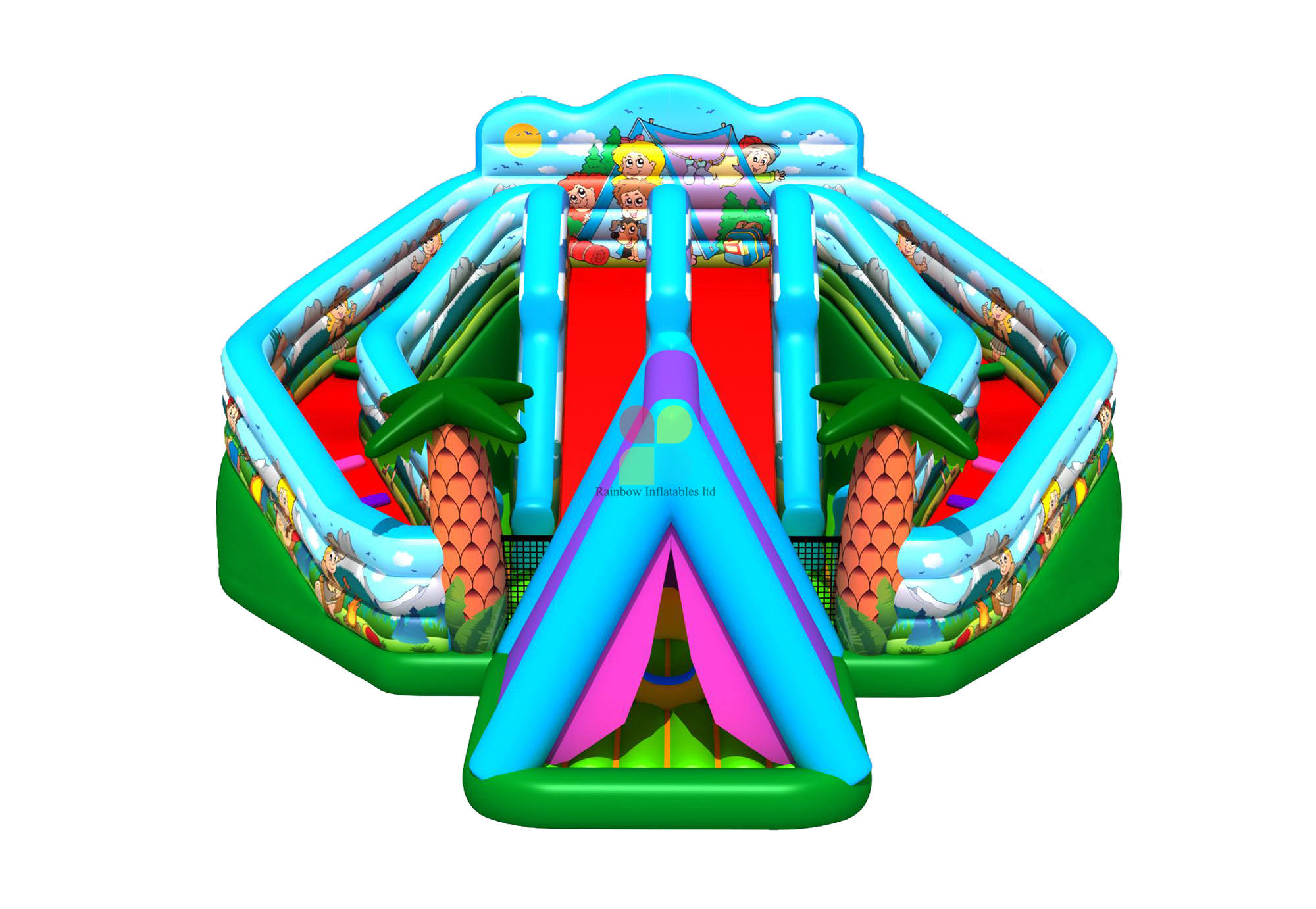 RB01024（10x10m） Inflatable jungle funcity for sale 