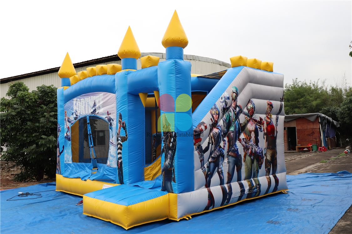 Rainbow Factory Inflatable Jumping House with Slide 