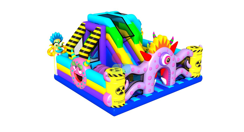 Rainbow New Design of Monster Inflatable Slide Obstacle