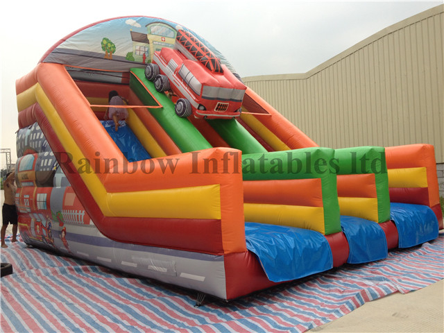 Inflatable Cars Double Slide for Child
