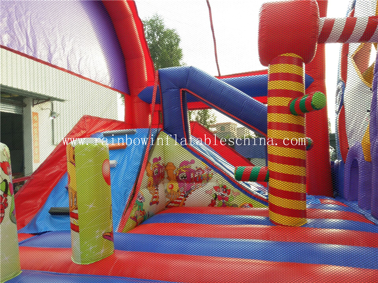 Inflatable Commercial Ferri Wheel Combo Castle For Theme Park