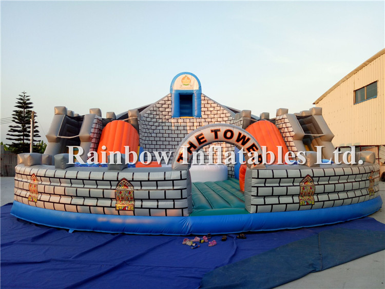 The Tower Inflatable Slide Obstacle Playground Customize Large Inflatable Tower Obstacle Course for Kids