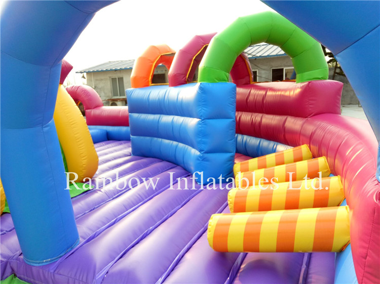 Outdoor Durable Inflatable Simple Color Playground for Sale