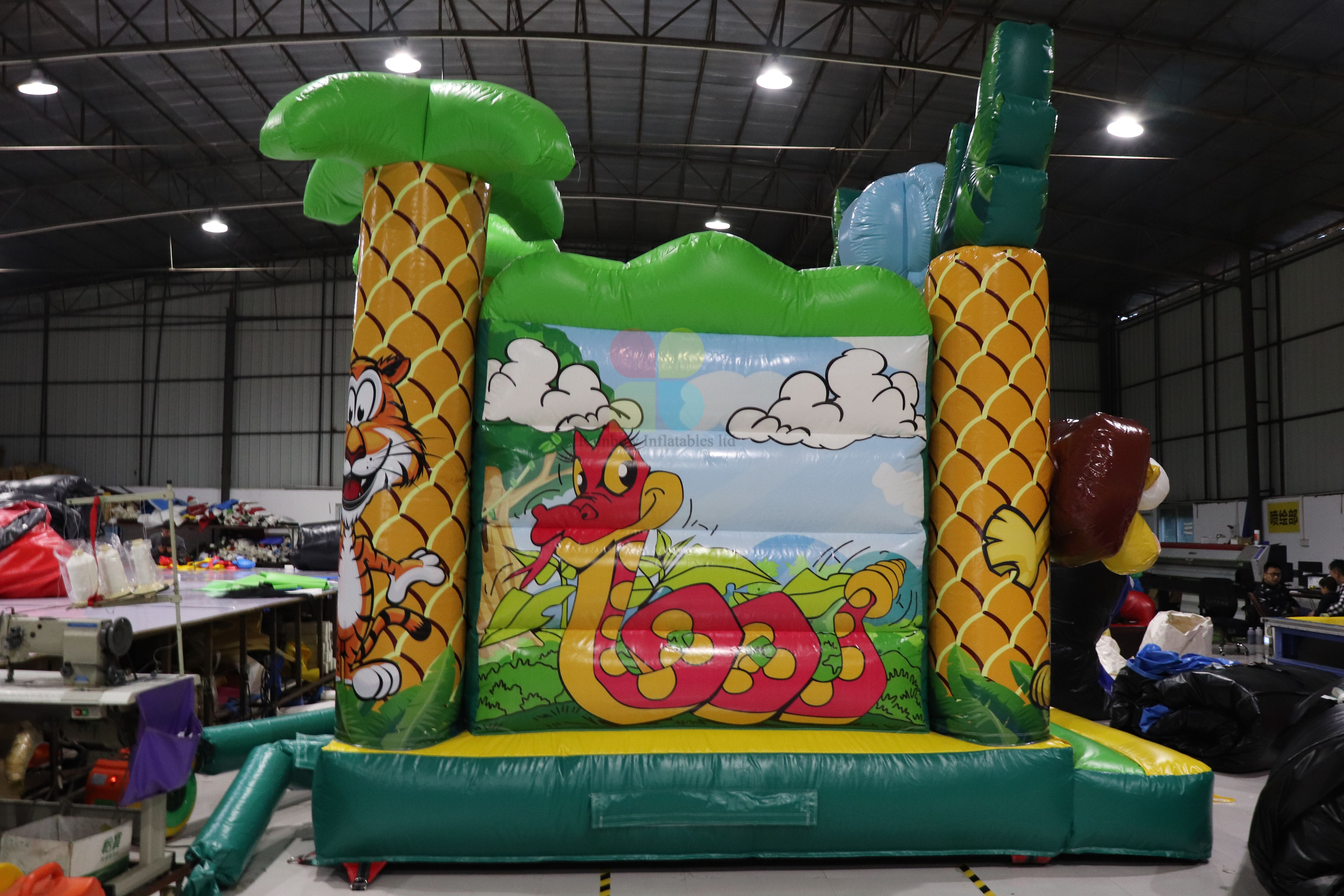 Small Indoor Commercial Durable Inflatable Animal World Theme Bouncer for Sale