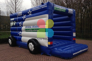 Commercial PVC Inflatable Fire Truck Moonwalk for Party