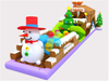 RB05006（14x4m）Inflatable Snow obstacle Christmas house 