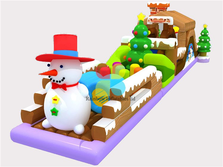 RB05006（14x4m）Inflatable Snow obstacle Christmas house 