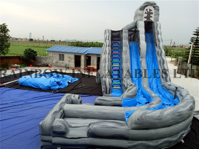 Outdoor Commercial Durable Inflatable Tsunami Water Slide for Adults