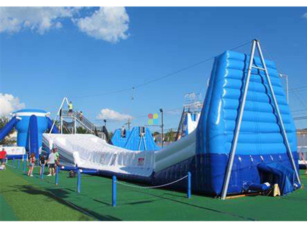 Standalone Huge inflatable Zip Line with Climb Ladder And Slide